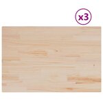 vidaXL Dessus de table 3 Pièces 80x53x1 7cm rectangulaire bois pin massif