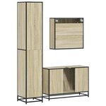 vidaXL Ensemble de meubles de salle de bain 3 Pièces chêne sonoma