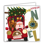 Carte Joyeux Noël avec Enveloppe Blanche 15x15cm