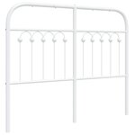 vidaXL Tête de lit métal blanc 120 cm