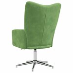 vidaXL Chaise de relaxation Vert clair Velours