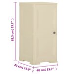 vidaXL Armoire plastique 40x43x85 5 cm design de bois blanc angora