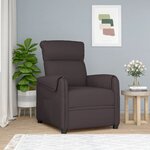 vidaXL Fauteuil inclinable Marron Tissu