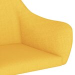 vidaXL Chaises pivotantes à manger lot de 4 jaune tissu