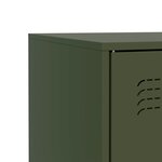 vidaXL Buffet vert olive 67x39x83 cm acier