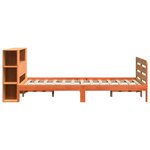 vidaXL Cadre de lit sans matelas cire marron 135x190cm bois pin massif