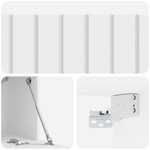 vidaXL Meuble TV mural 78 5 x 31 x 30 cm Blanc Bois d'ingénierie