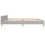 vidaXL Cadre de lit avec tête de lit Gris clair 200x200 cm Tissu