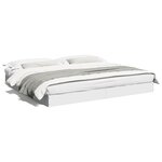 vidaXL Cadre de lit blanc 200x200 cm bois d'ingénierie