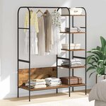 vidaXL Porte-vêtements Marron 120 x 44 x 160 cm Bois d'ingénierie