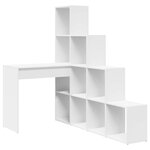 vidaXL Bureau d'angle Blanc 101 5 x 149 5 x 149 5 cm Bois d'ingénierie