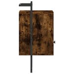 vidaXL Table de chevet murale chêne fumé 40x30x61 cm bois d'ingénierie