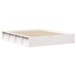 vidaXL Cadre de lit avec stockage Blanc 210 x 178 x 30 cm Pin massif