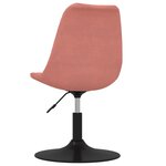 vidaXL Chaises à manger pivotantes lot de 4 Rose Velours