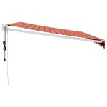 vidaXL Auvent rétractable automatique orange et marron 4x3 m