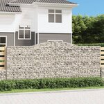 vidaXL Paniers à gabions arqués 5 Pièces 400x50x160/180 cm fer galvanisé