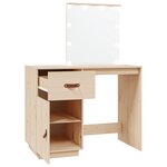 vidaXL Coiffeuse avec LED 95x50x133 5 cm Bois de pin massif