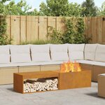 vidaXL Braise Marron 160 x 45 x 35 cm Acier résistant aux intempéries