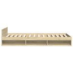 vidaXL Cadre de lit avec tiroir sans matelas chêne sonoma 90x200 cm