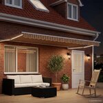 vidaXL Auvent rétractable électrique Jaune et Gris 4 5 × 3 m