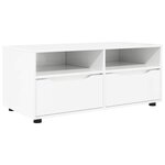 vidaXL Meuble TV Blanc brillant 100 x 48 x 43 cm Bois d'ingénierie