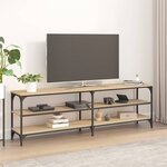 vidaXL Meuble TV chêne sonoma 160x30x50 cm bois d'ingénierie