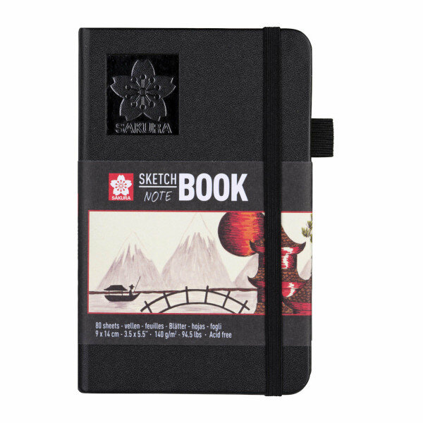 Carnet croquis 9 x 14 cm 140g 80 feuilles sketch book sakura