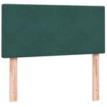 vidaXL Sommier à lattes de lit et matelas vert foncé 90x210 cm velours