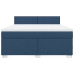 vidaXL Sommier à lattes de lit avec matelas Bleu 180x200 cm Tissu