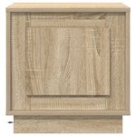 vidaXL Table de chevet avec lumières LED Chêne Sonoma 44x34 5x45 cm