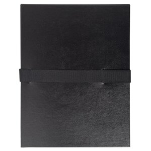 Chemise Extensible Balacron Sans Rabat Sangle Scratch - 24x32cm - Noir - X 10 - Exacompta