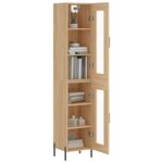vidaXL Buffet haut Chêne sonoma 34 5x34x180 cm Bois d'ingénierie