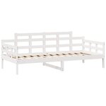 vidaXL Lit de jour et tiroirs sans matelas blanc 90x190 cm bois massif