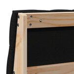 vidaXL Tête de lit capitonnée Noir 200 cm Pin massif