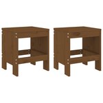 vidaXL Ensemble de bistrot de jardin 3 Pièces marron miel bois pin massif