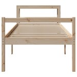 vidaXL Lit pour personne âgée et tête de lit 75x190 cm bois pin massif