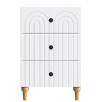 vidaXL Cabinet de chevet Blanc 43 x 41 x 66 5 cm Bois d'ingénierie