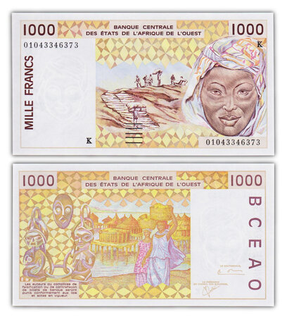 Billet de Collection 1000 Francs 2001 Afrique de l'Ouest (K Sénégal) - Neuf - P711Kk