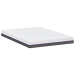 vidaXL Matelas Blanc et Gris 160 x 200 cm Mousse à Mémoire