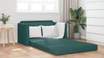vidaXL Canapé Lit de Sol 2-en-1 Vert Foncé 124x71x78 cm Tissu
