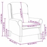 vidaXL fauteuil Taupe 76 x 94 x 102 cm Microfibre