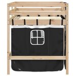 vidaXL Lit mezzanine pour enfants avec rideaux sans matelas 80x200 cm