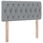 vidaXL Lit avec rangement et matelas Gris clair 90 x 190 cm