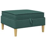 vidaXL Canapé modulaire avec rangement 5 Pièces Vert foncé Tissu