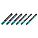 Marqueur pointe conique moyenne pc5m 1 8 - 2 5mm vert emeraude x 6 POSCA