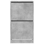 vidaXL Armoire à chaussures 2 tiroirs rabattables gris béton