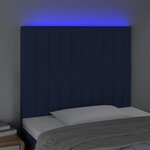 vidaXL Tête de lit à LED Bleu 80x5x118/128 cm Tissu