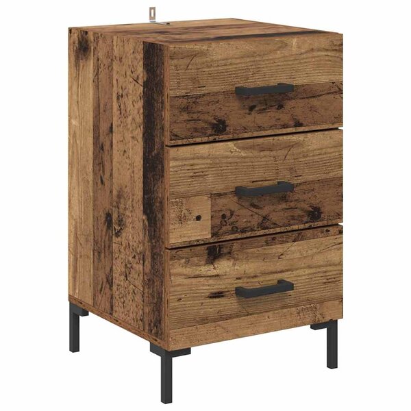 vidaXL Cabinet de chevet Bois ancien 40 x 40 x 66 cm Bois d'ingénierie
