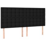 vidaXL Cadre de lit avec tête de lit Noir 200x200 cm Tissu
