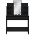 vidaXL Coiffeuse avec lumières LED noir 96x40x142 cm